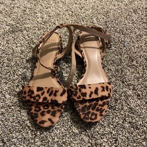 Cheetah print short heels